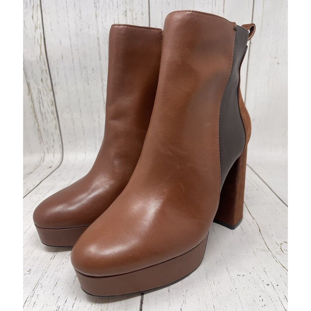 Vince Camuto Gripaula Boots Womens Size 9.5 Brown Side Zip Booties MRSP $129 - Picture 8 of 14
